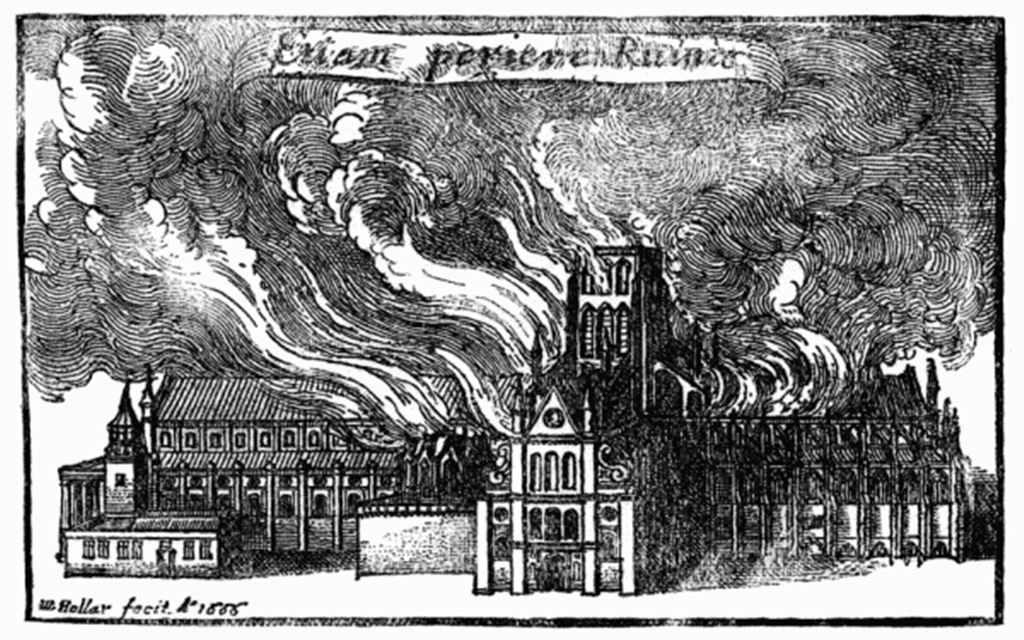Old St. Paul's on Fire